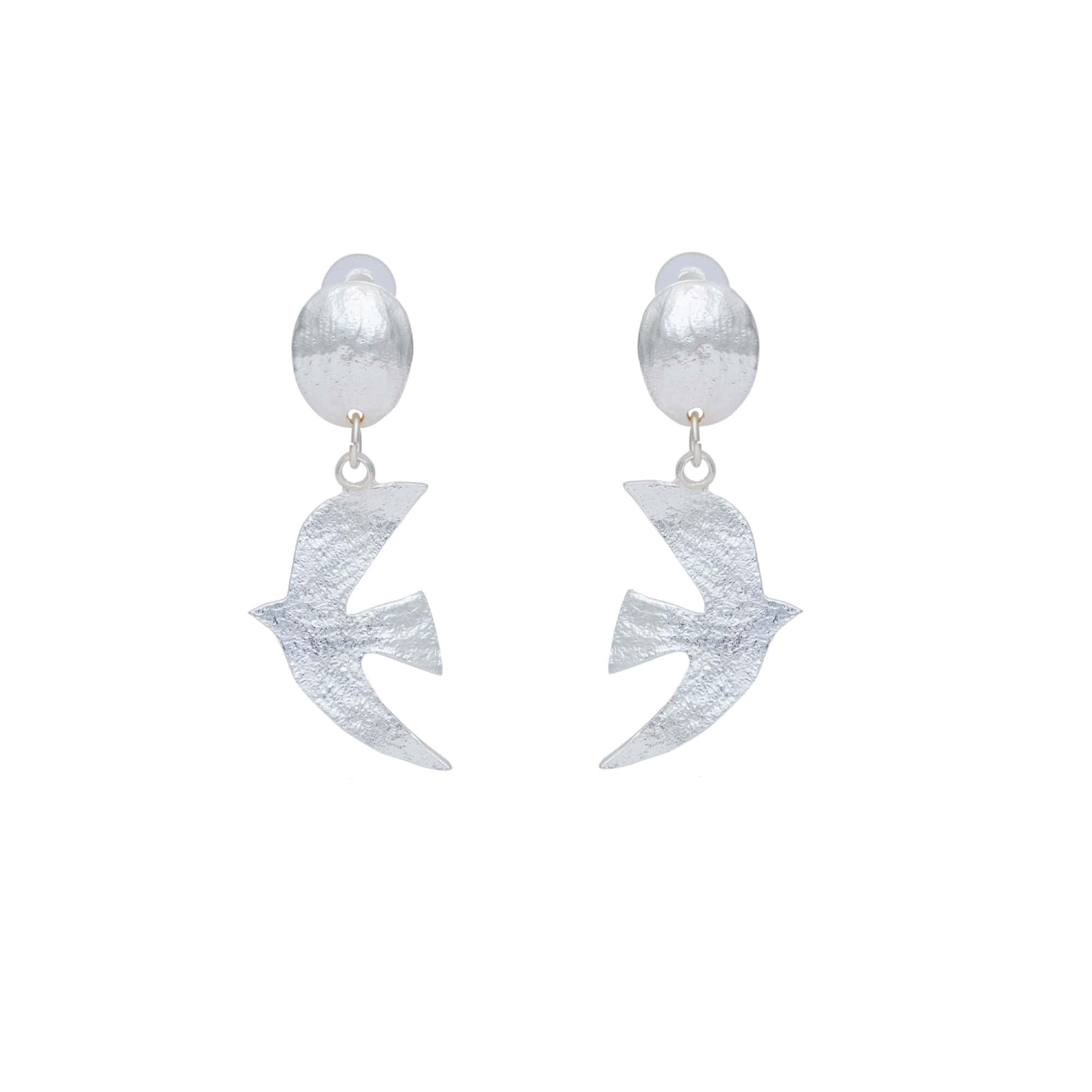 Boucles D'oreilles Clips Argenté Voyage