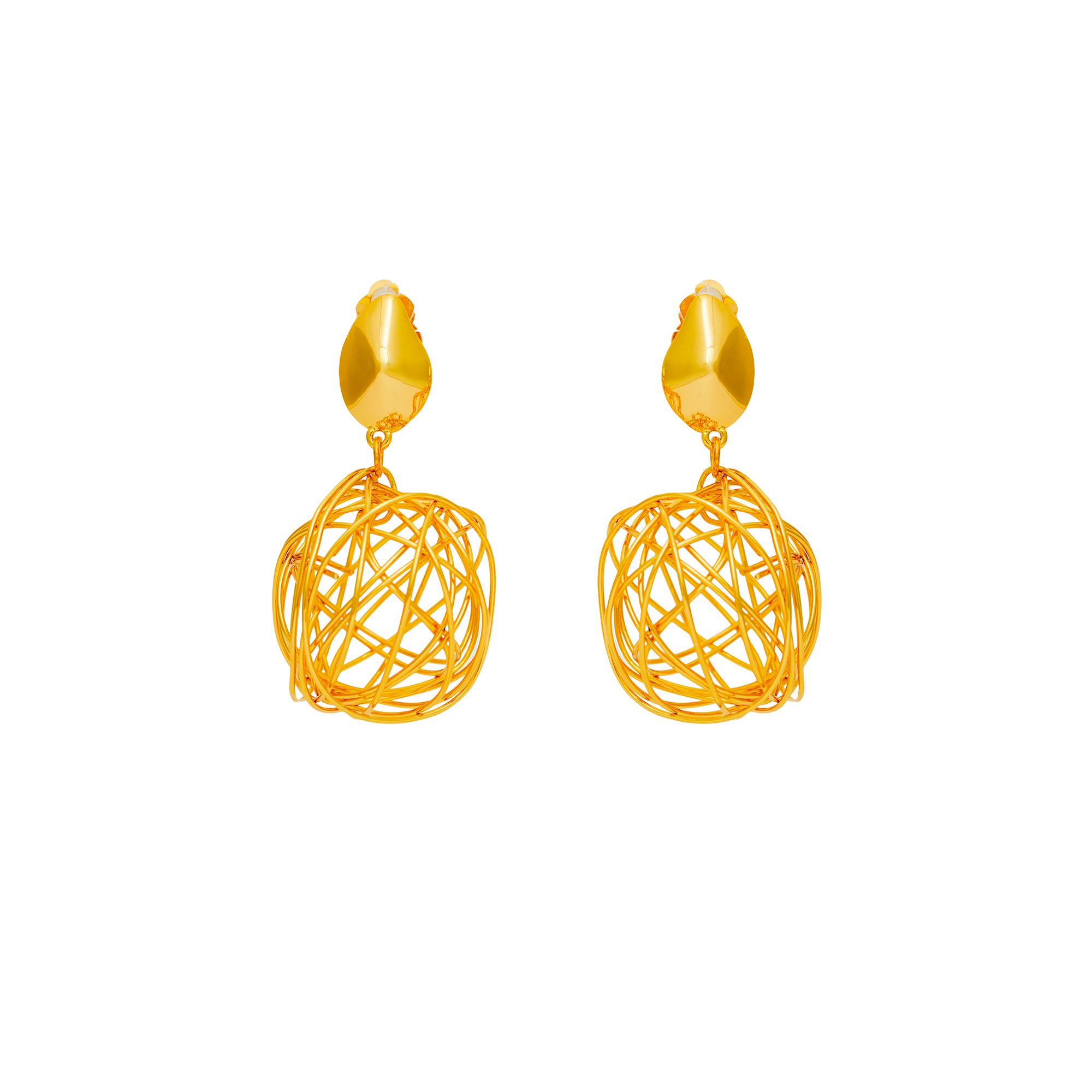 Boucles D'oreilles Clips Doré Padmée