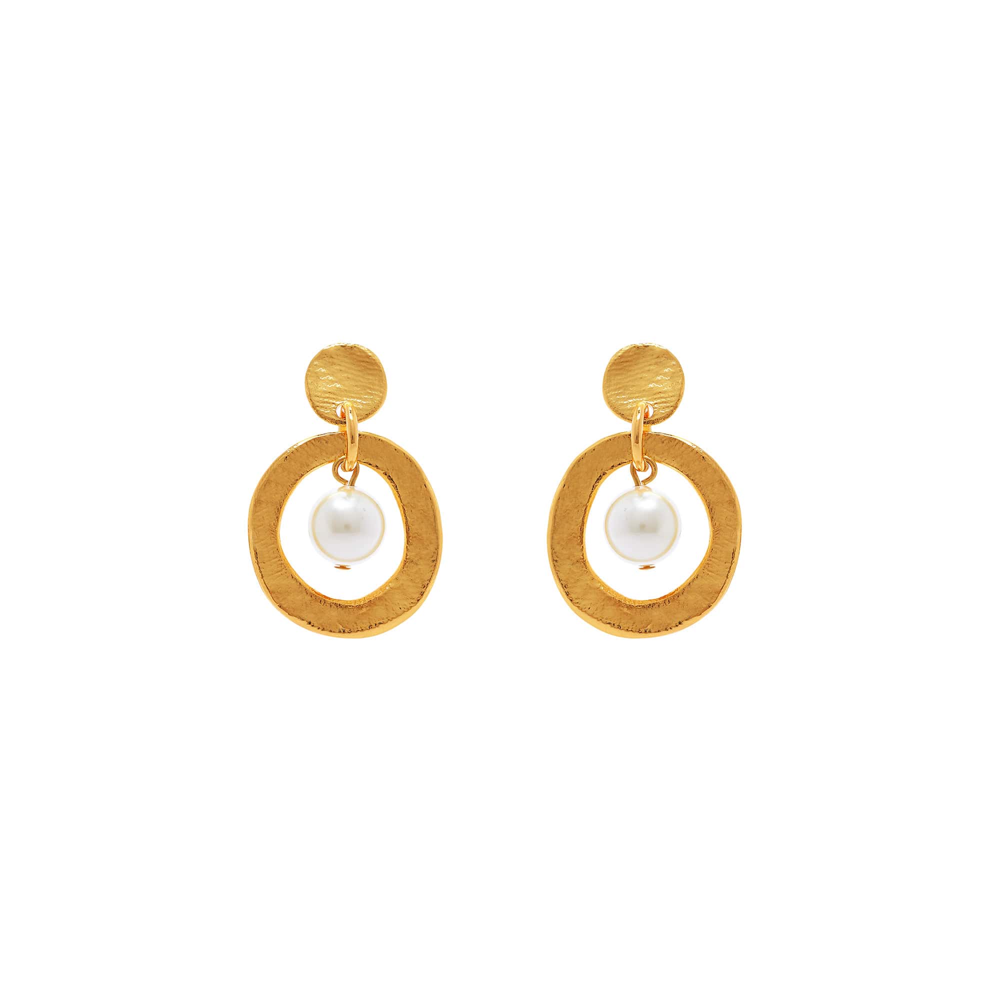 Pierced Earrings Golden 1001 Nuits