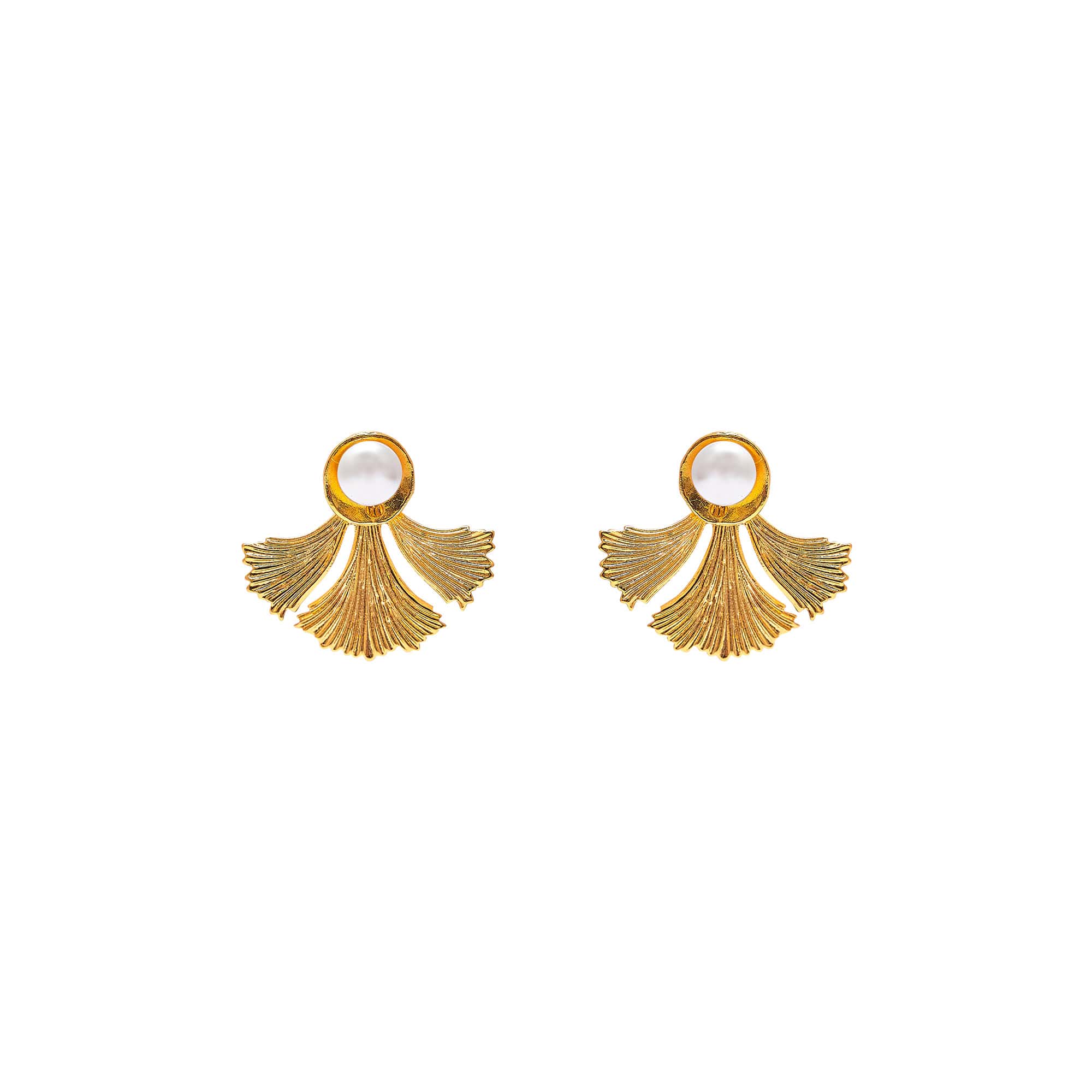 Photo portée Flora Gold Hoop Earrings