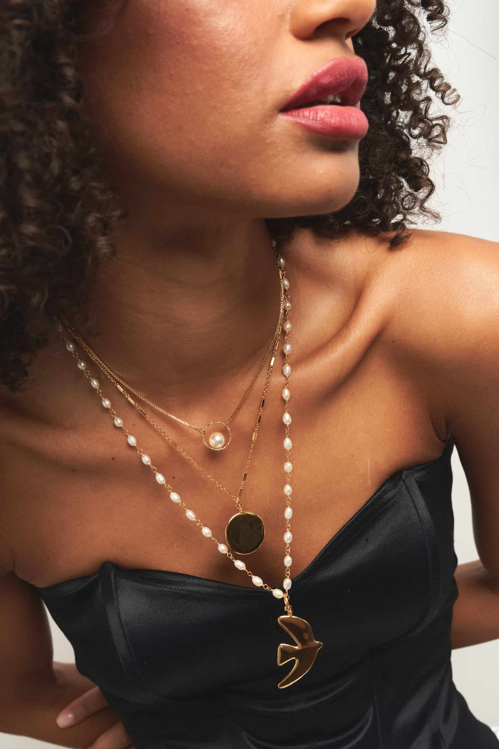 Photo portée Necklace Golden Voie Lactée