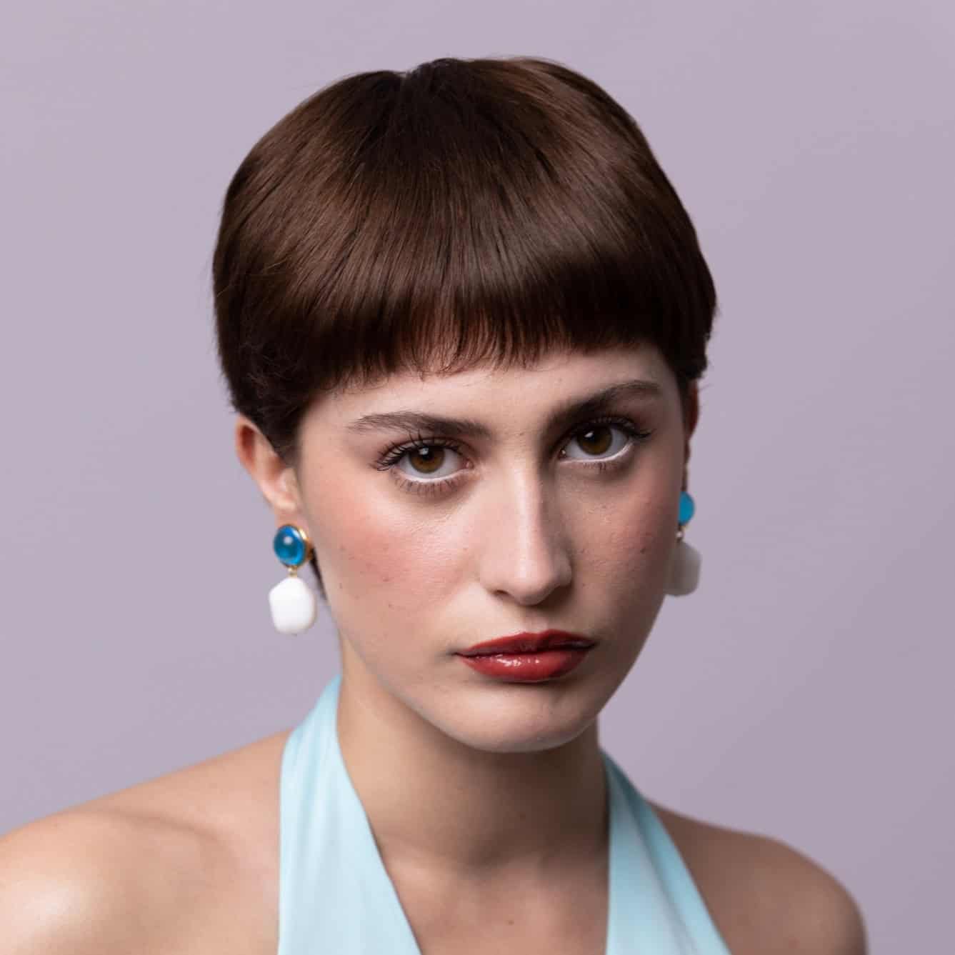 Photo portée Clip-on Earrings Golden Délicatesse