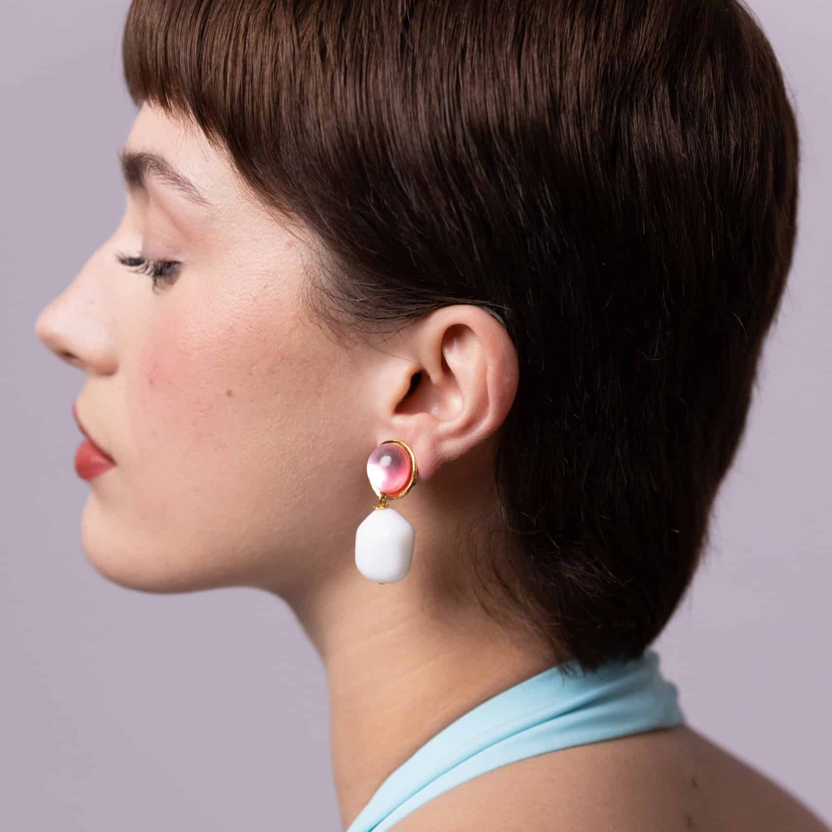 Photo portée Clip-on Earrings Golden Délicatesse