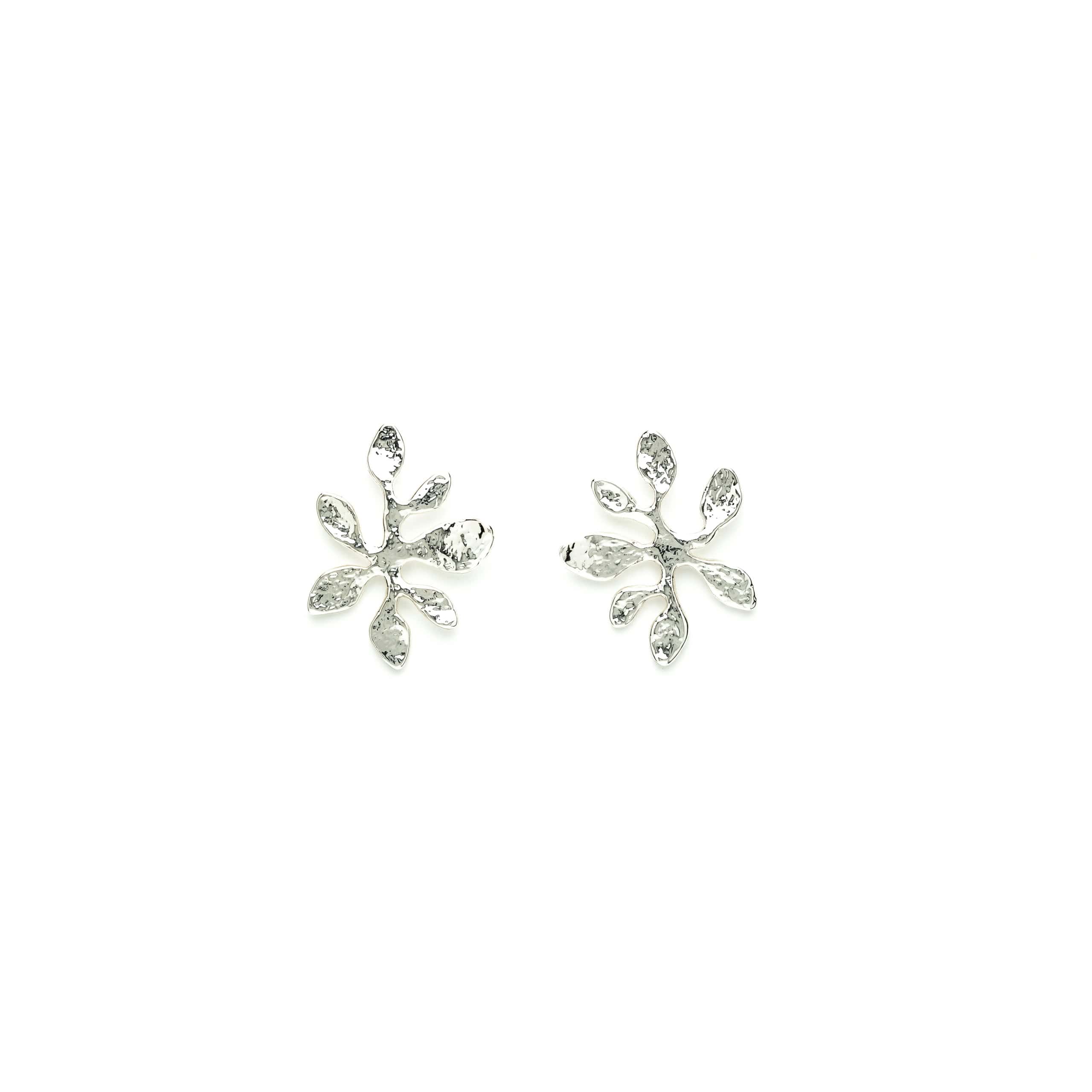 Boucles D'oreilles Percées Argenté Végétal