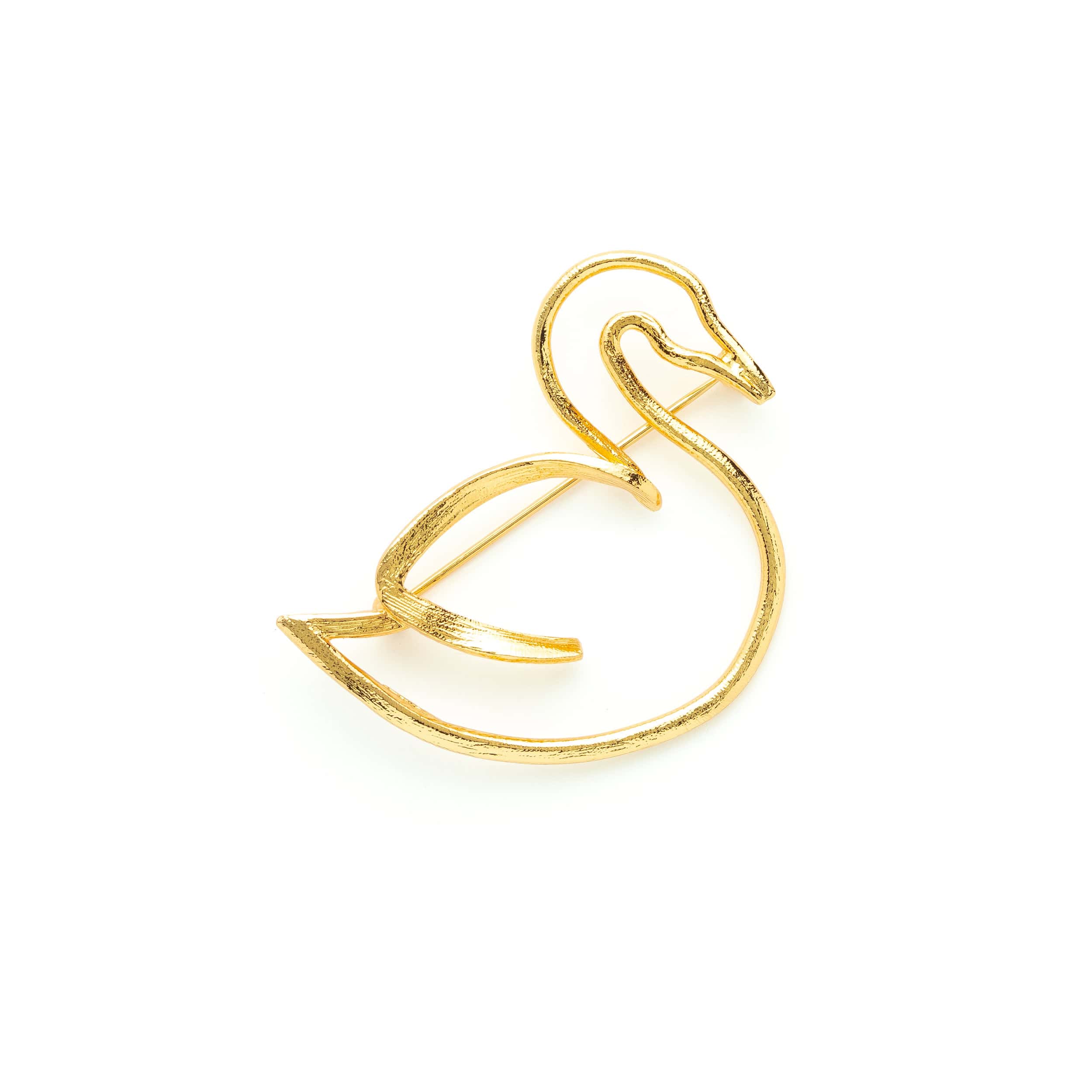 Broche Doré Cygne