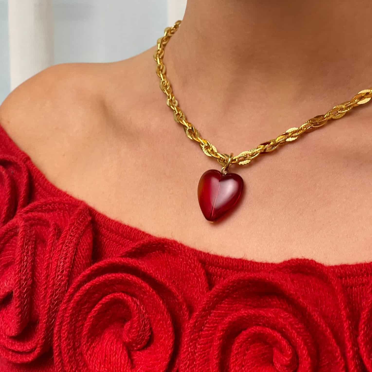 Photo portée Coeur Gold Necklace