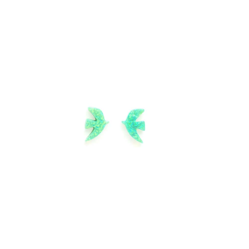 Boucles D'oreilles Percées Argent Opaline