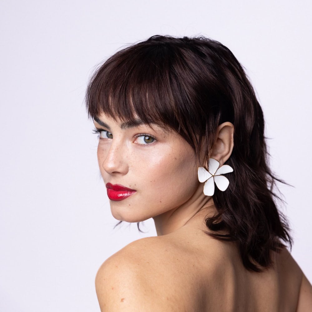 Photo portée Boucles D’oreilles Clip Doré 41 Degrés