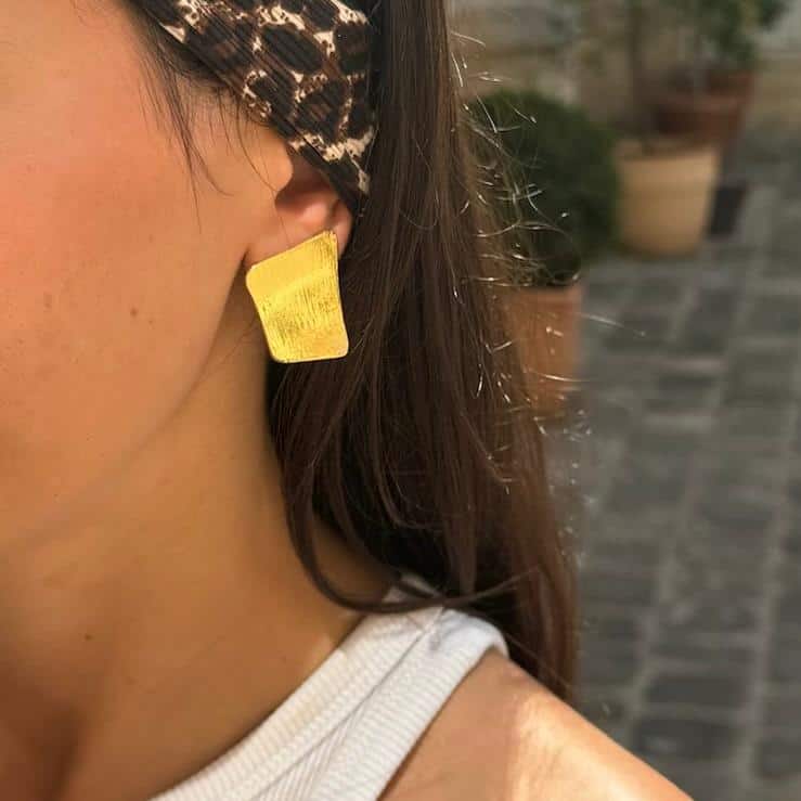 Photo portée Boucles D'oreilles Clips Doré Padmée