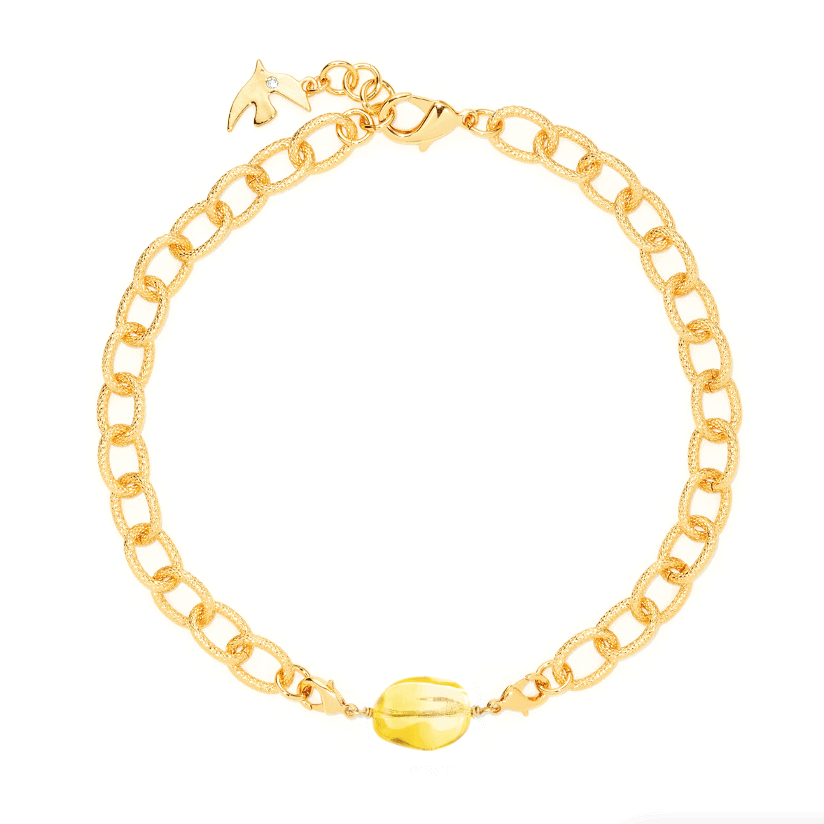 Photo portée Perle Charms Jaune Limoncello