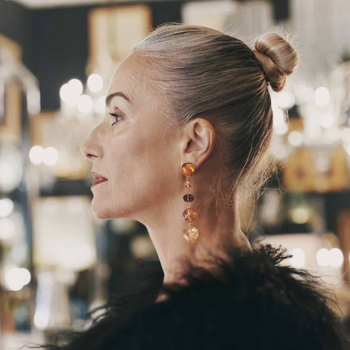Photo portée Michele Clip Earrings