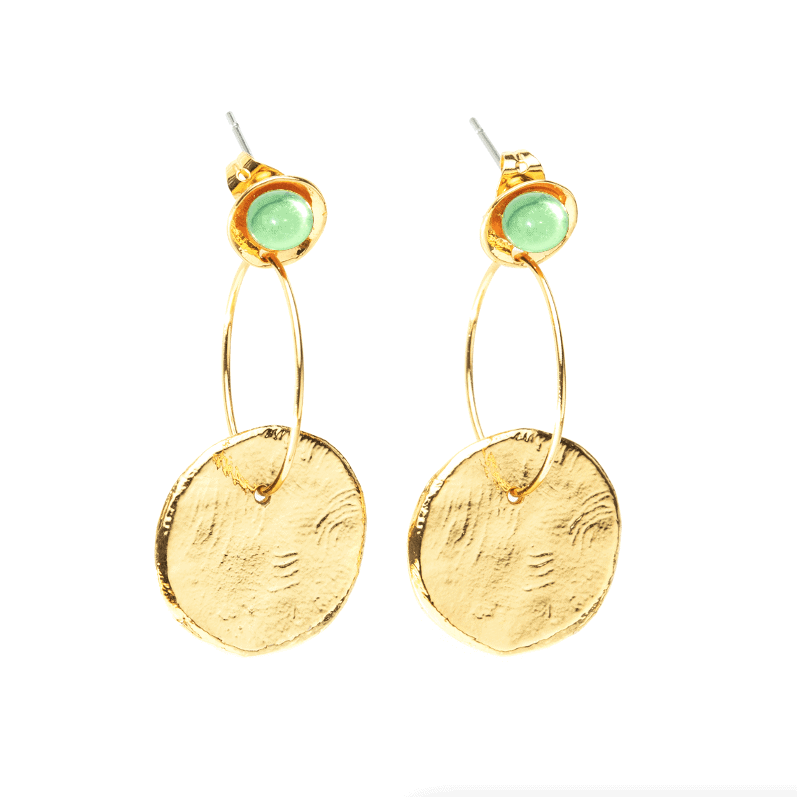 Photo portée Acid Green Pierced Earrings