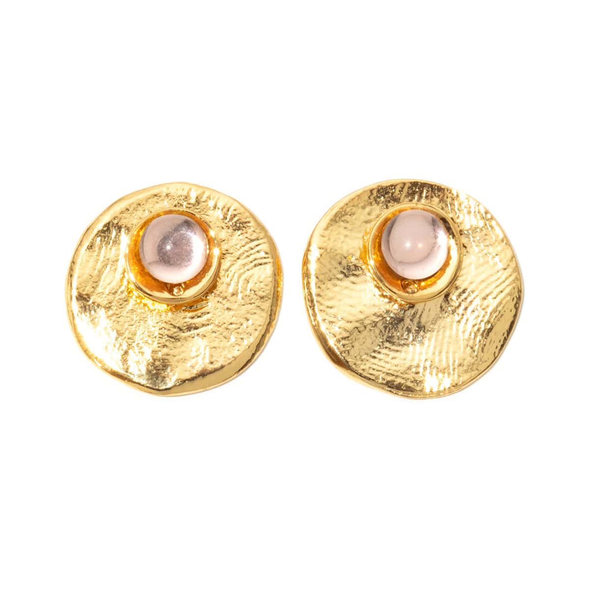 Photo portée Nude Pink Pierced Earrings