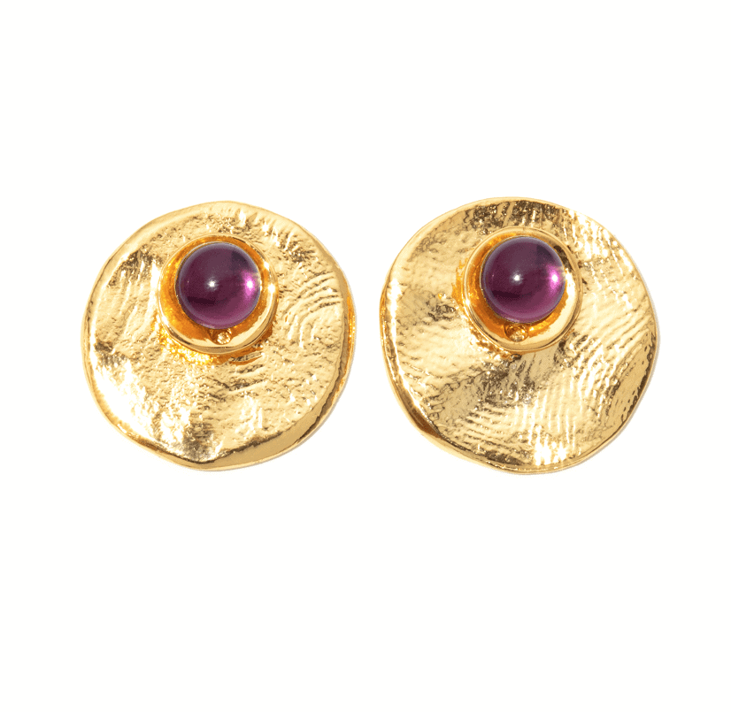 Photo portée Night Purple Pierced Earrings