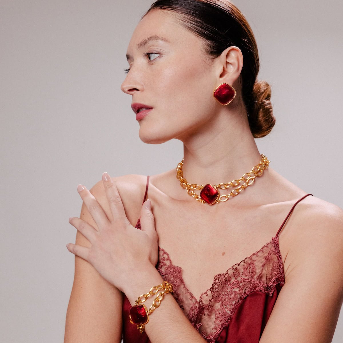 Photo portée L'amoroso Gold Bracelet