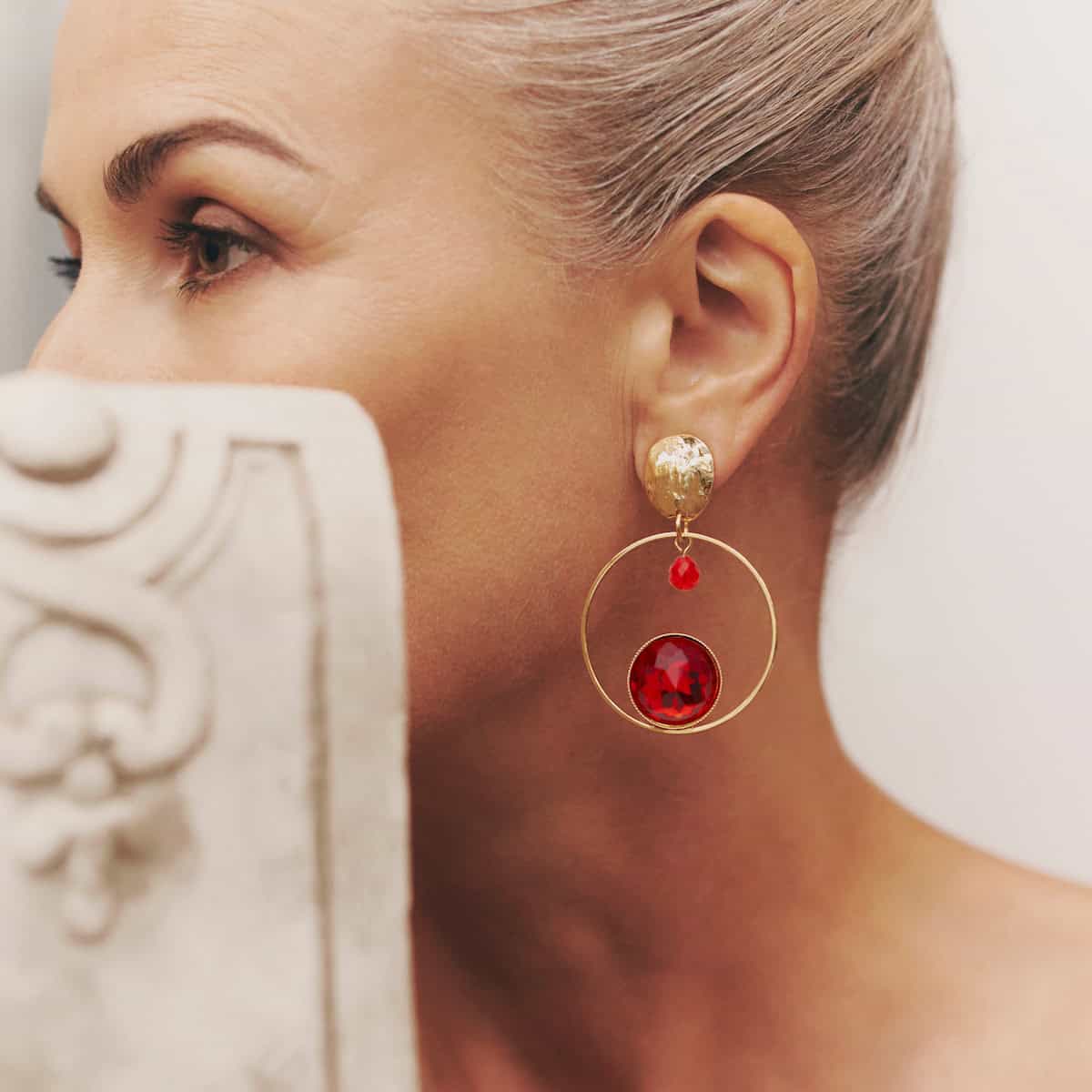 Photo portée Boucles D'oreilles Clips L’amoroso