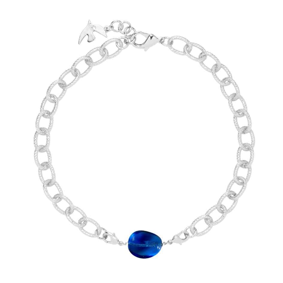 Photo portée Perle Charms Argentée Bleu Mystérieux