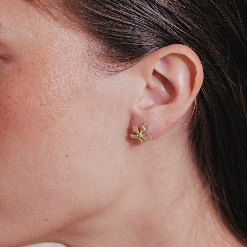 Photo portée Boucles D'oreilles Brume Diamant