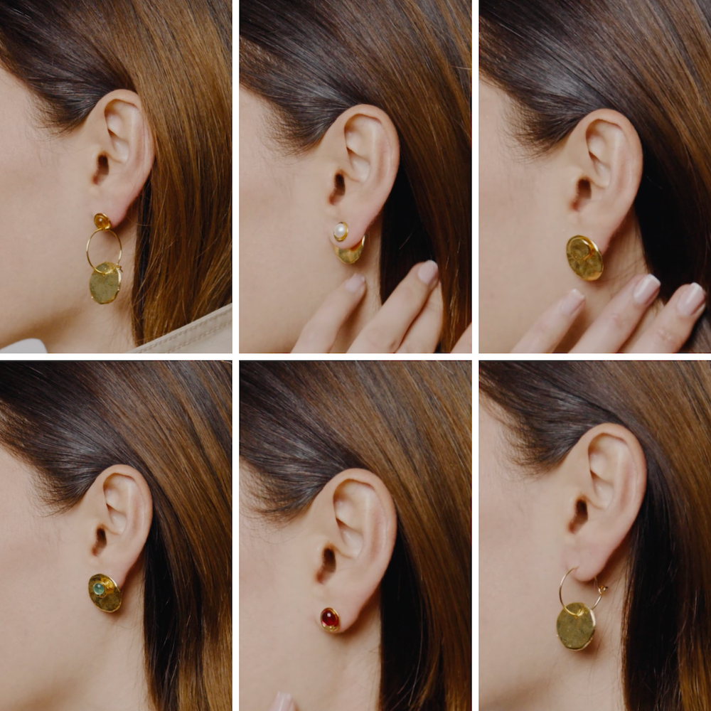 Photo portée 1001 Nuits Interchangeable Earrings