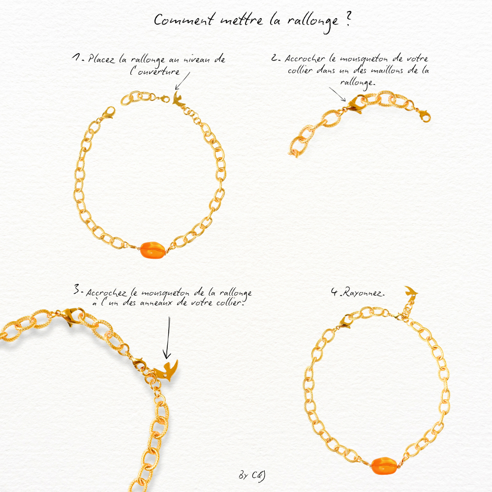Photo portée Necklace Extension L'heure Dorée