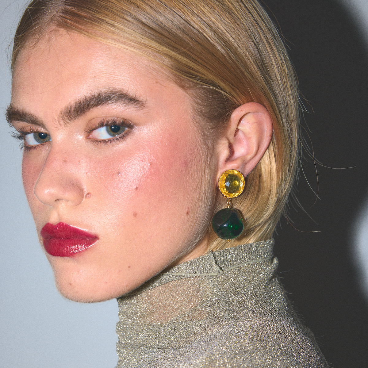 Photo portée Boucles D'oreilles Clips Belle