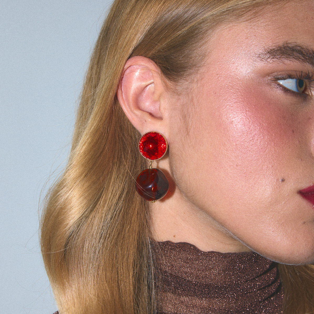 Photo portée Boucles D'oreilles Clips Belle