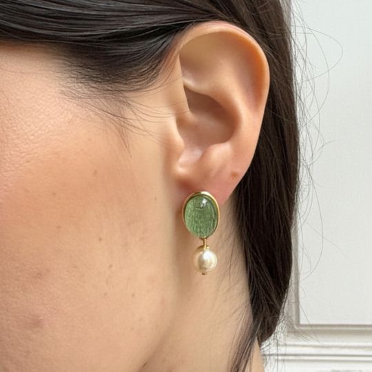 Photo portée Boucles D'oreilles Percées L’amoroso