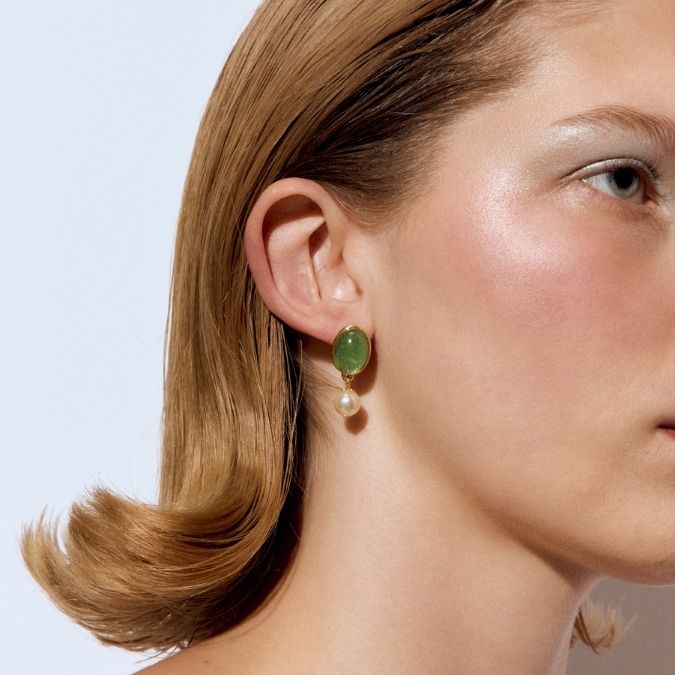 Photo portée Boucles D'oreilles Percées L’amoroso