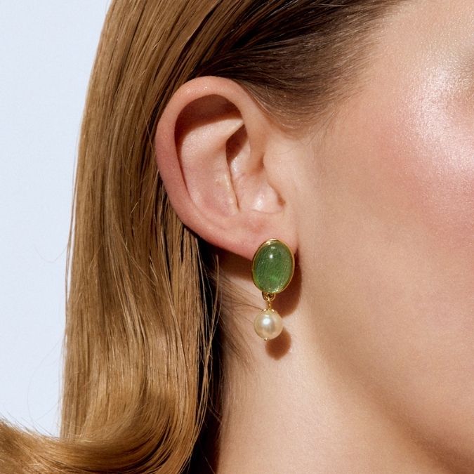 Photo portée Boucles D'oreilles Percées L’amoroso