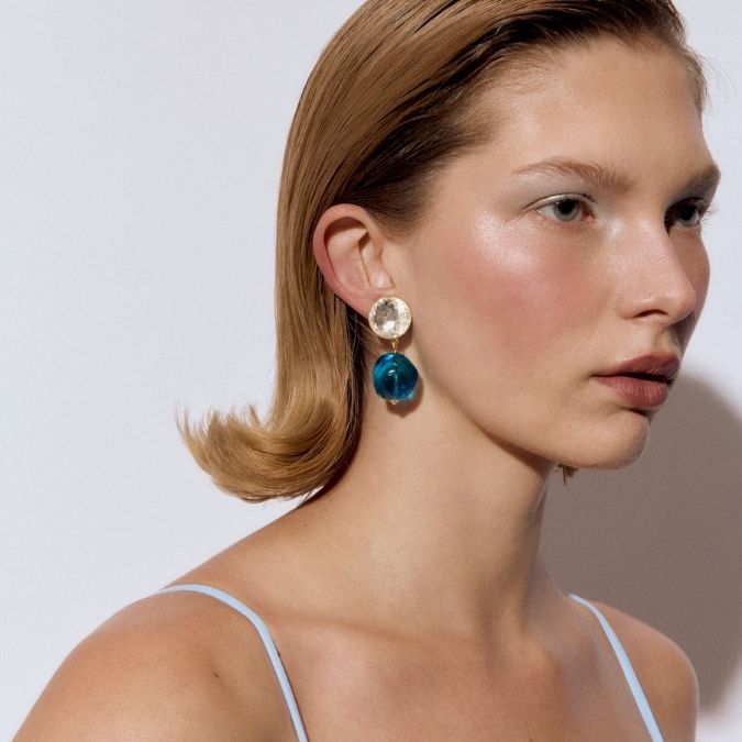 Photo portée Boucles D'oreilles Clips Belle