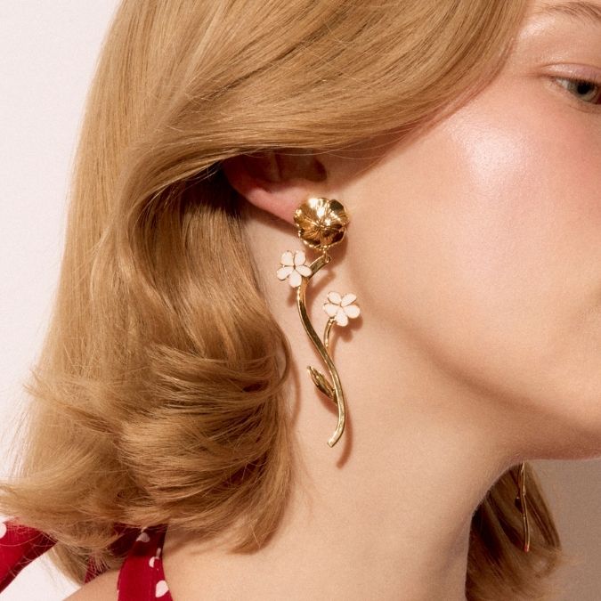 Photo portée Boucles D’oreilles Clips Jardin D'amour