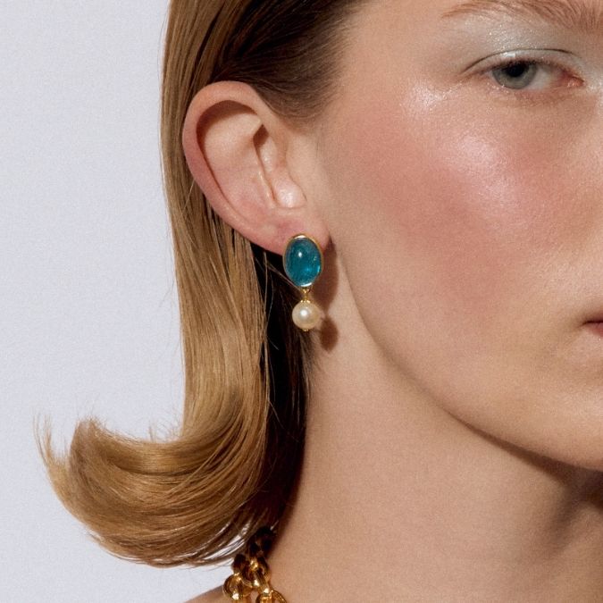Photo portée Boucles D'oreilles Percées L’amoroso