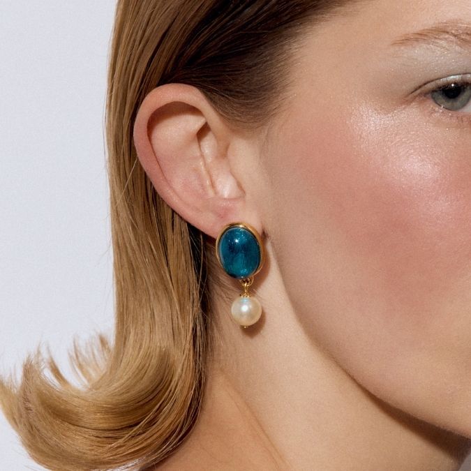 Photo portée Boucles D'oreilles Percées L’amoroso